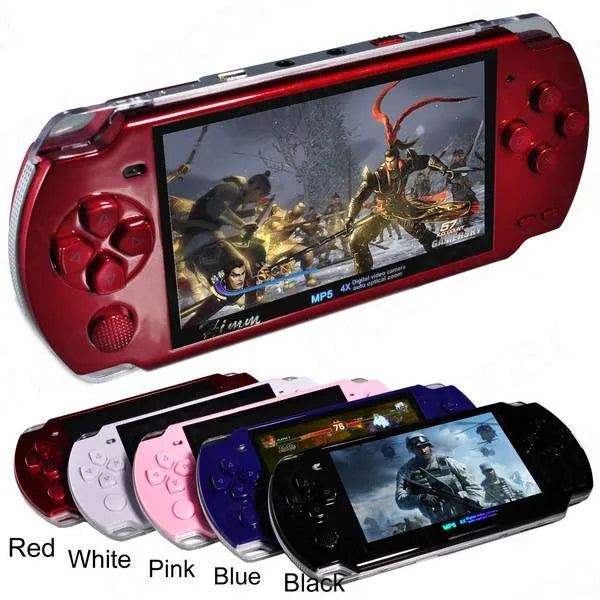 Neue handheld Spielkonsole 4,3 zoll bildschirm mp4 player MP5 spiel player echte 8GB unterstützung für psp spiel, kamera, video, e-boo