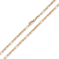 MxGxFam (45 cm x 3 mm) Mode vergoldet 18 Karat Chian Halskette Schlank Schmuck für Frauen Männer Schmuck