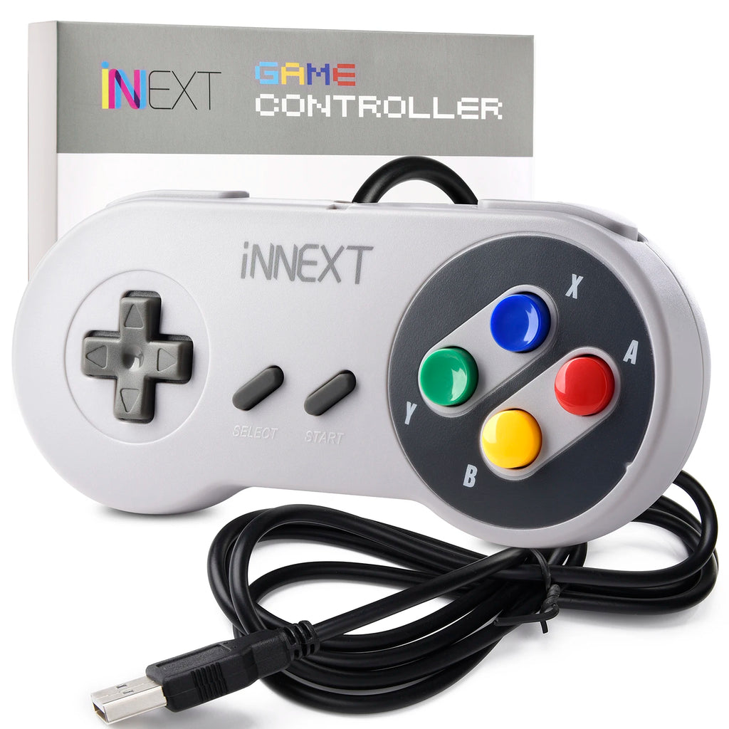 USB Classic Game Controller Joypad Wired Joystick Gamepad for SNES Retro Gaming for Windows 7/8/10 PC MAC Linux Raspberry Pi 3