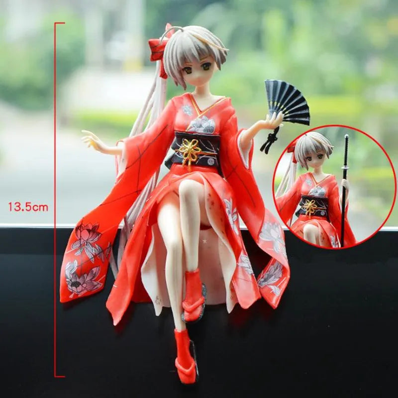 Japan Neue 24 cm Yosuga no Sora Figur PVC Action Anime Puppe Modell Spielzeug süße weiße Hosenträgerrock Figur für Mädchen Geschenk