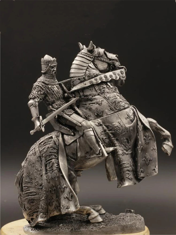 Black Prince Edward 1/24 Scale Ancient Soldier Figurine Tin Metal Home Desktop Decoration England Theme Customized Gift