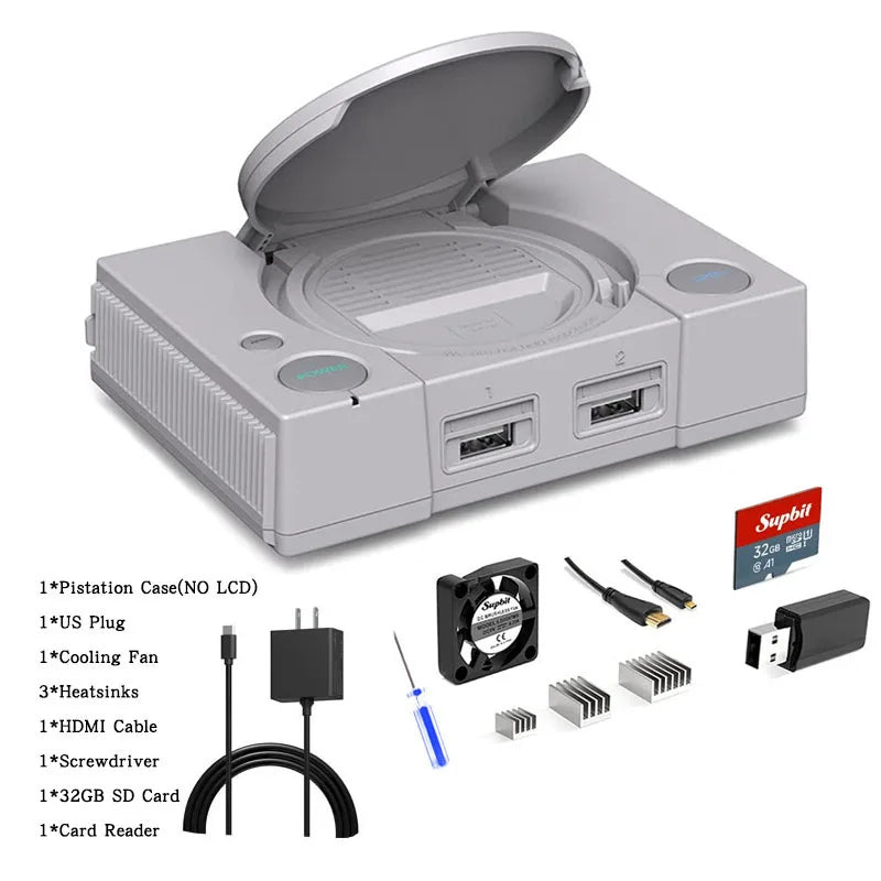 RETROFLAG PiStation Case Raspberry Pi 4 Case with Cooling Fan and 3pcs Heatsinks Pistation LCD Case for Raspberry Pi 4 /Pi 4B