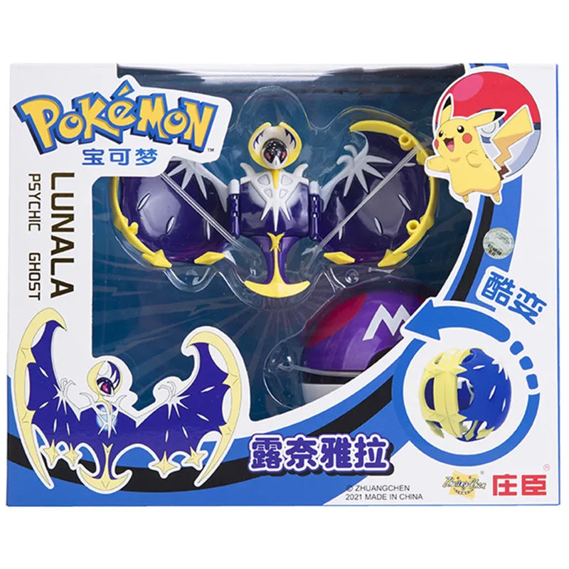 New Pokemon Figures Genuine Original Box Pikachu Charizard Greninja Pocket Monster Pokeball Action Deformation Model Toys Gift
