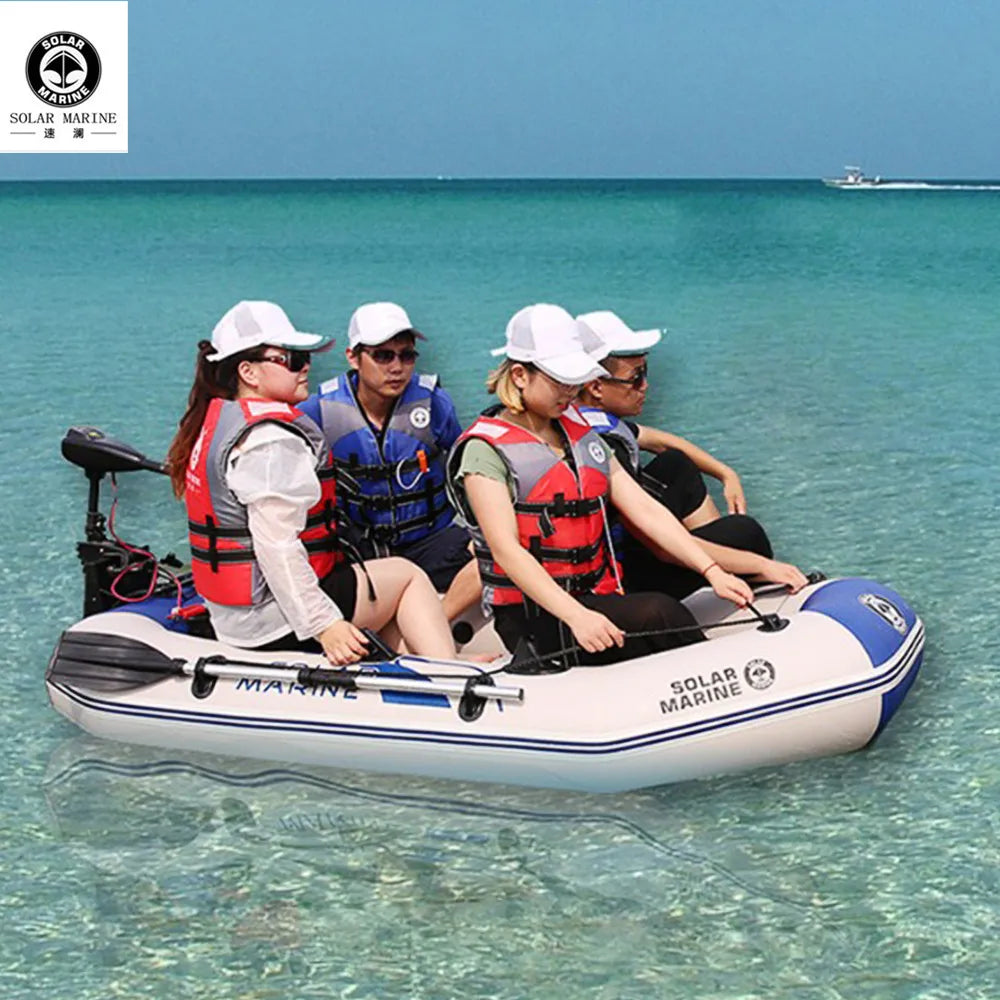 Solarmarine B230-3 PVC-Schlauchboot, Fischerboot, Rennkajak, Kanu mit kostenlosem Zubehör für Wassersport im Freien, 3 Personen