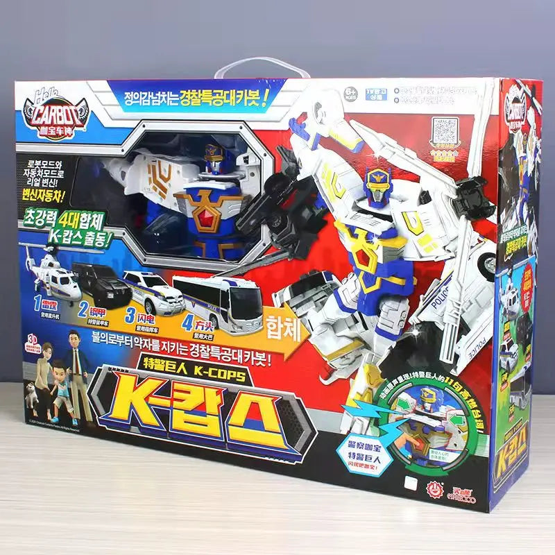 헬로카봇 Korea Anime Hello Carbot Penta Storm Model Transformation Action Figures 5-Cars Sets Combination Robot Boy Kids Toy Gift