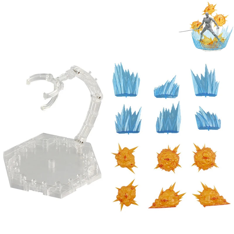 Ground Fissure Explosion Platform Impact Effect Model Action Figure One Piece Ace Fire Scenes Toys Special Effect Stand Base Toy