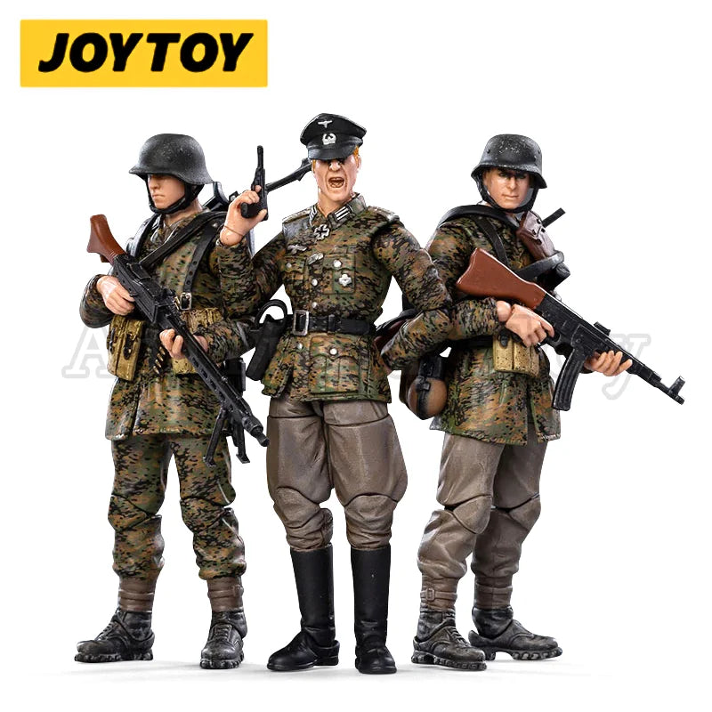 JOYTOY 1/18 3.75 Action Figure (3PCS/SET) WWII Germany Wehrmacht Spring Camouflage Anime Collection Military Model