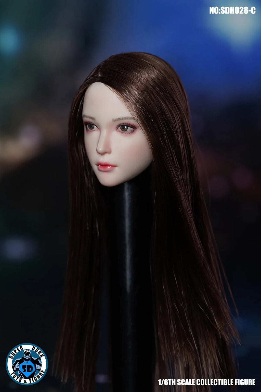 SUPER DUCK SDH028 1/6 Scale Long Hair Girl Head Sculpt Carving Model Fit 12'' Female Soldier Action Figure Body Dolls Toy