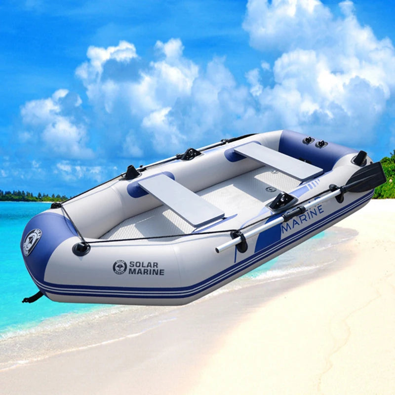 Надуваема риболовна лодка Solarmarine B230-3 от PVC, състезателен каяк, кану с безплатни аксесоари за водни спортове на открито, 3-местна