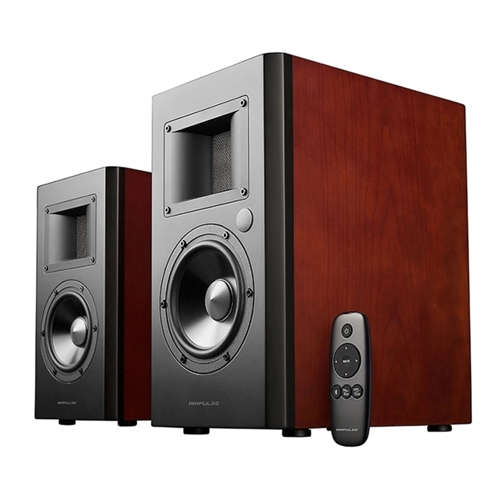 Airpulse A200 Bluetooth-Lautsprecher Aktiver Regallautsprecher Subwoofer-Ausgang Bluetooth APT-X 4.0 Mit Fernbedienung
