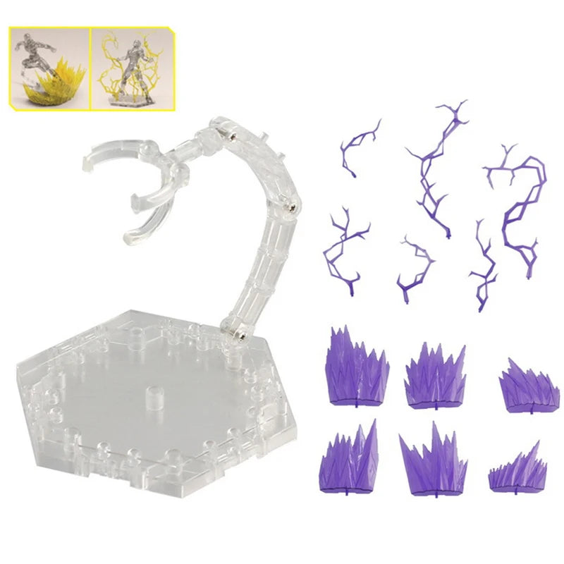 Ground Fissure Explosion Platform Impact Effect Model Action Figure One Piece Ace Fire Scenes Toys Special Effect Stand Base Toy