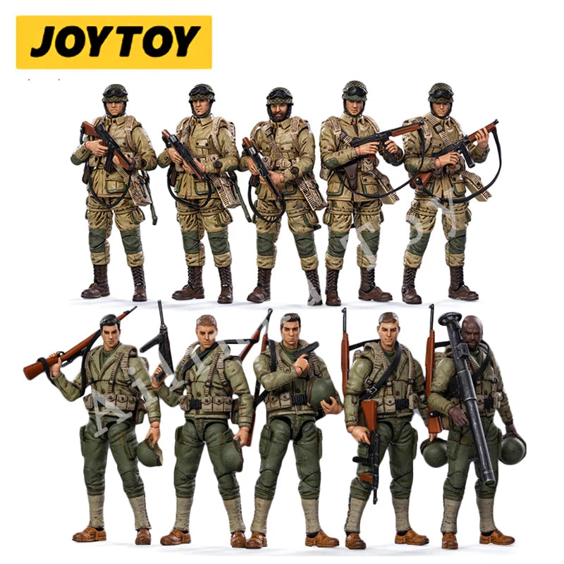 JOYTOY 1/18 3.75 Action Figure WWII USMC/Airborne Division Anime Collection Military Model For Gift