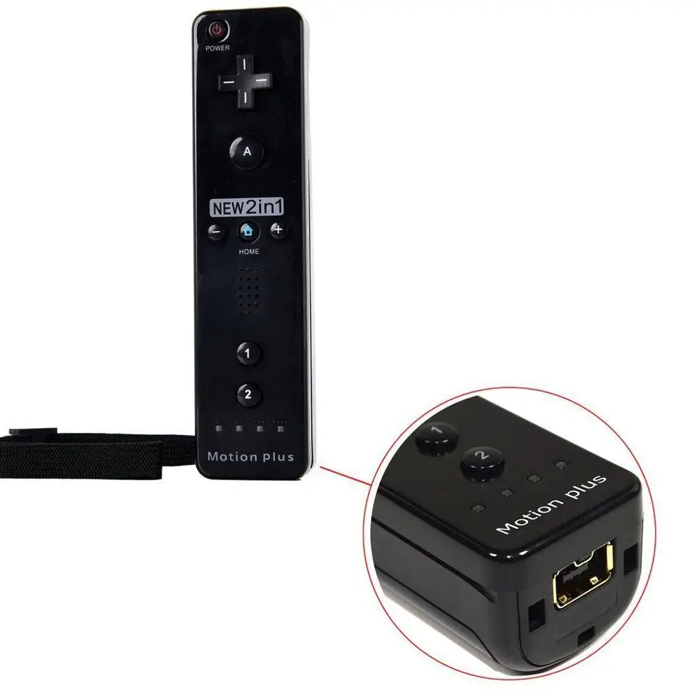 Wireless Gamepad Remote Controller built in Motion Plus + Nunchuck 2 in 1 For Nintend Wii Controller Joystick Silicone Case