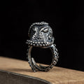 MKENDN Gothic-Ring mit Meerestieren, 100 % 925er Sterlingsilber, Oktopus-Bikerring für Männer und Frauen, Street-Hip-Hop-Punk, dunkler Schmuck