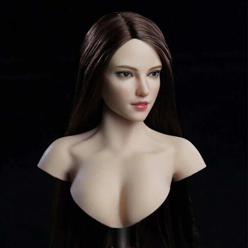 SUPER DUCK SDH018 1/6 Female Head Sculpt Carving Pale Color For 12'' PHicens Figure in stock Item