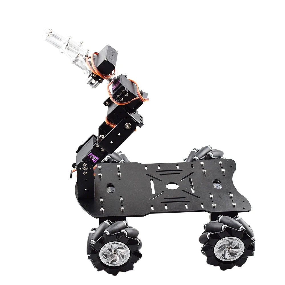 Mecanum Wheel Robot Car Robot Arm Kit with 4-Axis Control Robotics Claw for Arduino DIY Project STEM Toy