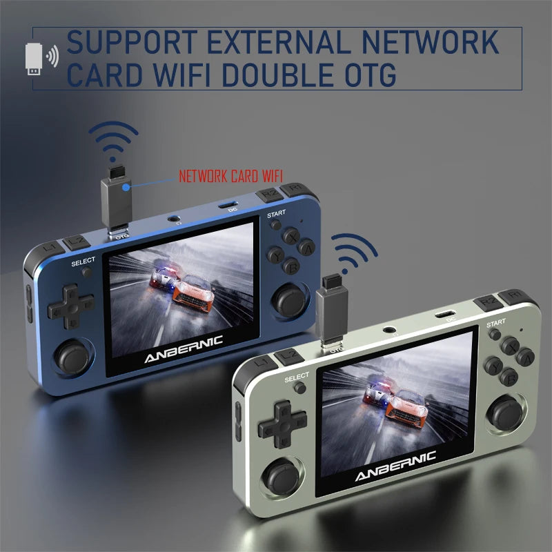 ANBERNIC RG351MP Portable Game Player Pocket Game Machine 3.5 Inch IPS Screen Support  Games External Wifi 64G 2400 Games
