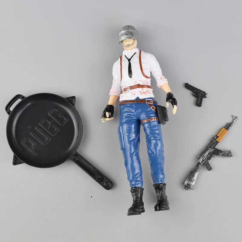 Game Figure PUBG Battle Royale Action Figures With helmets PUBG Cake Decoration Figure Toys For Battle Royale Fans Collections