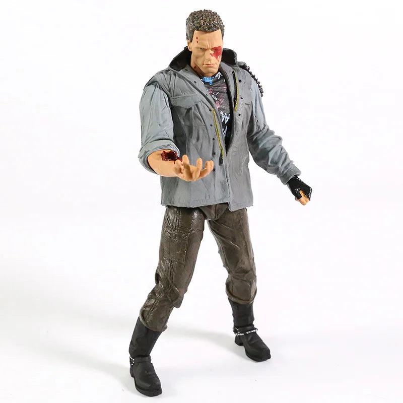 The Terminator T-800 Arnold Schwarzenegger Figure Judgment Day Action Figure NECA War Damage Collectible Model Toys Gifts 18CM