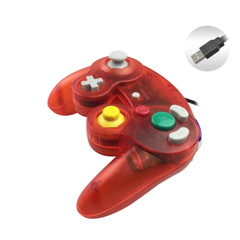 4 Color USB Interface wired game controller gamepad joystick gaming with disc driver for PC  games  NOT For  NGC