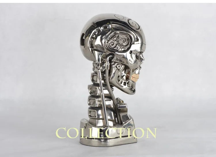 NEW 1:1 T800 T2 Skull Terminator Endoskeleton Lift-Size Bust action Figure Resin Replica Model Toy Collection gift LED EYE