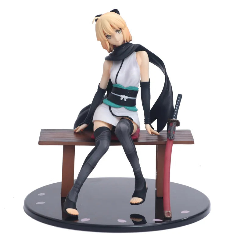 Anime Saber Okita Souji 1/8 Maßstab Bemalte PVC Actionfigur Statue Sammlermodell Kinderspielzeug Puppe 17cm