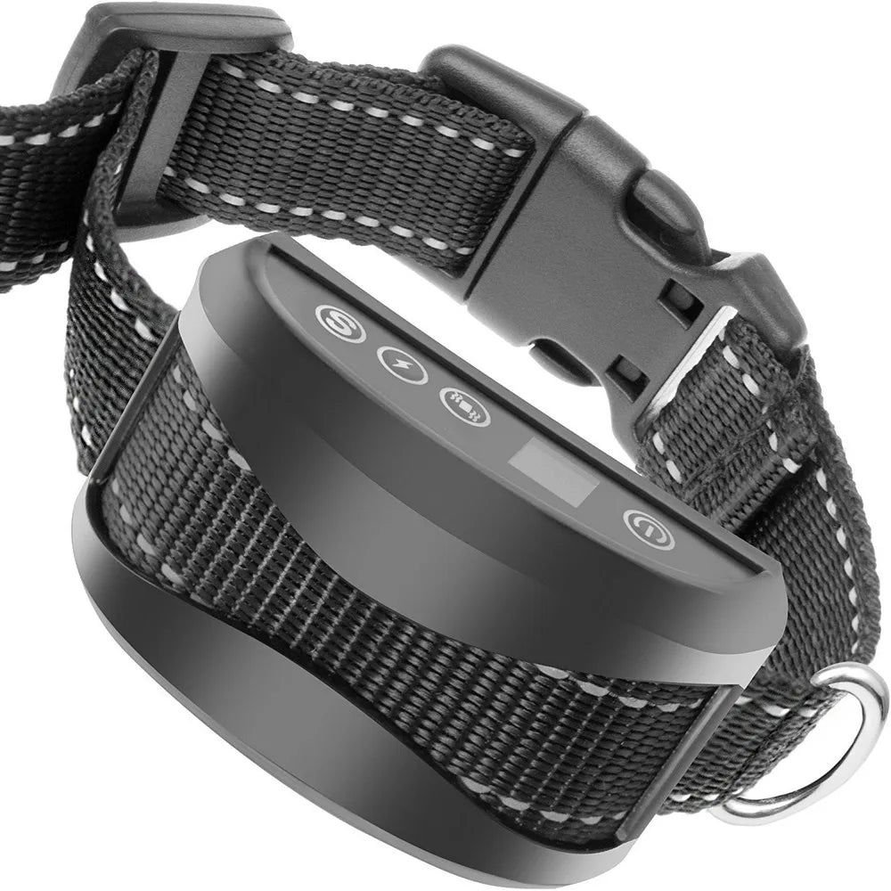 Antibellhalsband für Hunde, wasserdicht, wiederaufladbar, mit Ton-, Schock- und Vibrationsfunktion (0-7 Stufen einstellbar), automatischer Bellstopp-Funktion