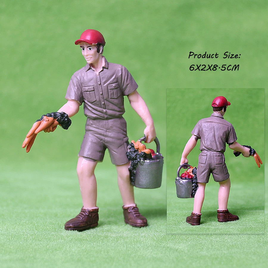 17 бр. Разнообразни симулационни фермерски хора Модели Фигурки за действие PVC кукла Фермерски персонал Фигурки Комплекти Образователни играчки за деца