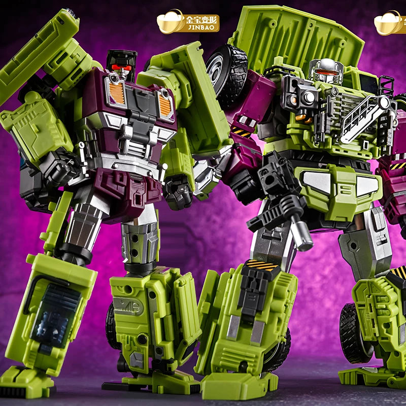 Jinbao GT Devastator Transformation G1 Oversize 6 in 1 Bonecrusher Scrapper Haul Mixmaster Hook KO Action Figure Robot Toys Gift
