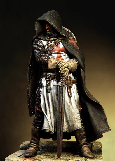 Assembly Scale 1/18  90mm Templar Sergeant, XIII century 90 mm figure  Resin Model  Unpainted