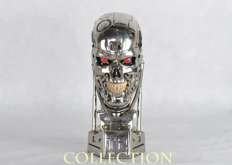 NEW 1:1 T800 T2 Skull Terminator Endoskeleton Lift-Size Bust action Figure Resin Replica Model Toy Collection gift LED EYE