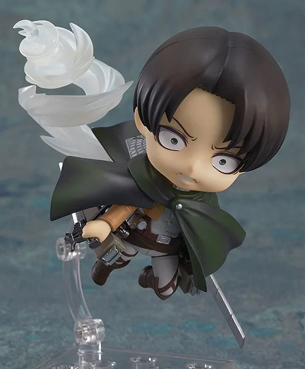 NEW hot 10cm Q version Attack on Titan Levi Rivaille Rival Ackerman Eren Jager 390 action figure toys collection christmas toy