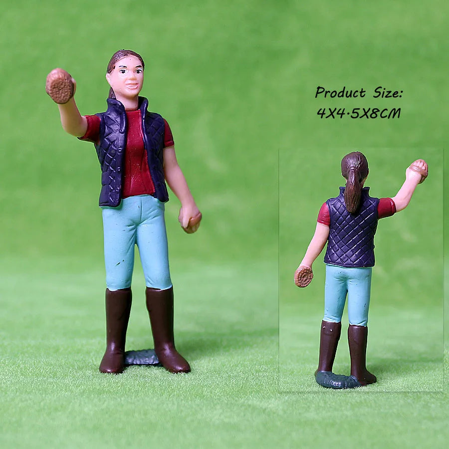 17 бр. Разнообразни симулационни фермерски хора Модели Фигурки за действие PVC кукла Фермерски персонал Фигурки Комплекти Образователни играчки за деца