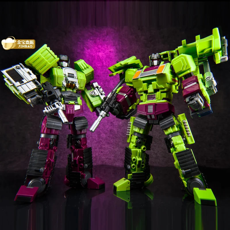 Jinbao GT Devastator Transformation G1 Oversize 6 in 1 Bonecrusher Scrapper Haul Mixmaster Hook KO Action Figure Robot Toys Gift