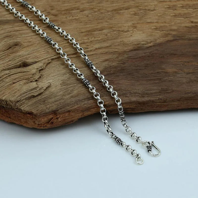 4mm Bambus Kette Halskette Anhänger 100% 925 Sterling Silber Mode Männer Frauen Luxus Designer Edlen Schmuck 2024 Neue In Geschenk GN20