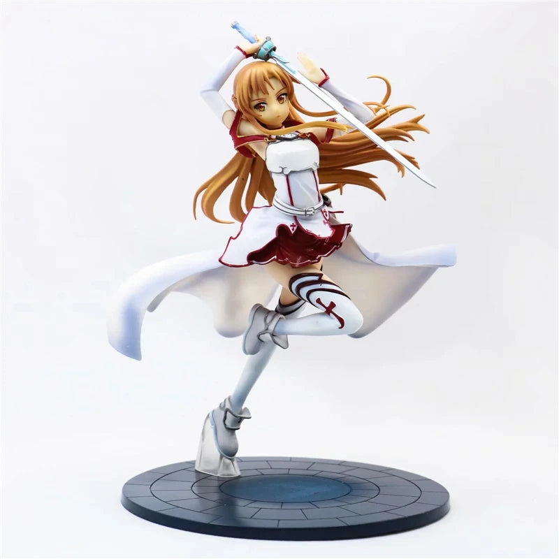 Anime SAO Yuuki Asuna Knights of the Blood Ver. 1/8 Scale  PVC Action Figure Statue Collection Model Toys Doll