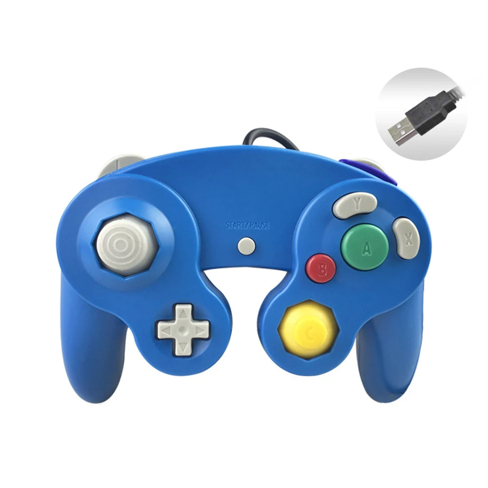 4 Color USB Interface wired game controller gamepad joystick gaming with disc driver for PC  games  NOT For  NGC