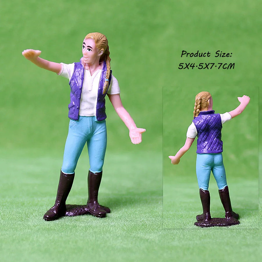 17 бр. Разнообразни симулационни фермерски хора Модели Фигурки за действие PVC кукла Фермерски персонал Фигурки Комплекти Образователни играчки за деца