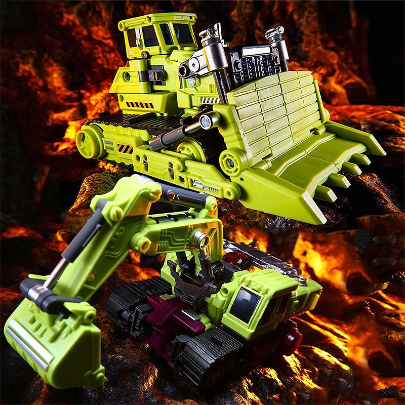 Jinbao GT Devastator Transformation G1 Oversize 6 in 1 Bonecrusher Scrapper Haul Mixmaster Hook KO Action Figure Robot Toys Gift