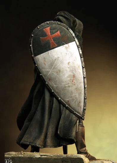 Assembly Scale 1/18  90mm Templar Sergeant, XIII century 90 mm figure  Resin Model  Unpainted