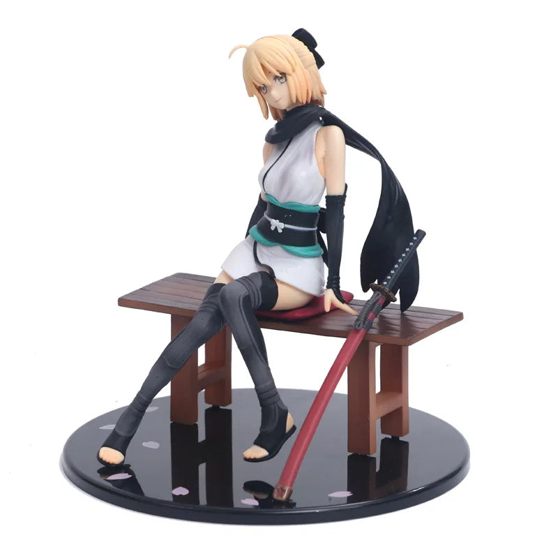 Anime Saber Okita Souji 1/8 Scale Painted PVC Action Figure Statue Collection Model Kids Toys Doll 17cm