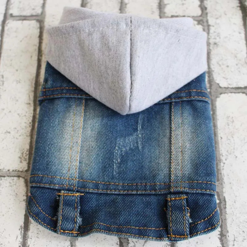 Denim-Hundekleidung für Pitbulls, modische Jeansjacke für Hunde, blaues Cowboy-T-Shirt für Shih Tzu, coole Kleidung für kleine Hunde