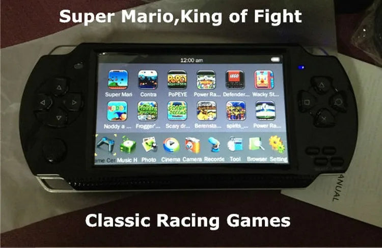 Handheld Game Console 4.3 inch screen mp4 player MP5 game player real 8GB support for psp game,camera,video,e-book