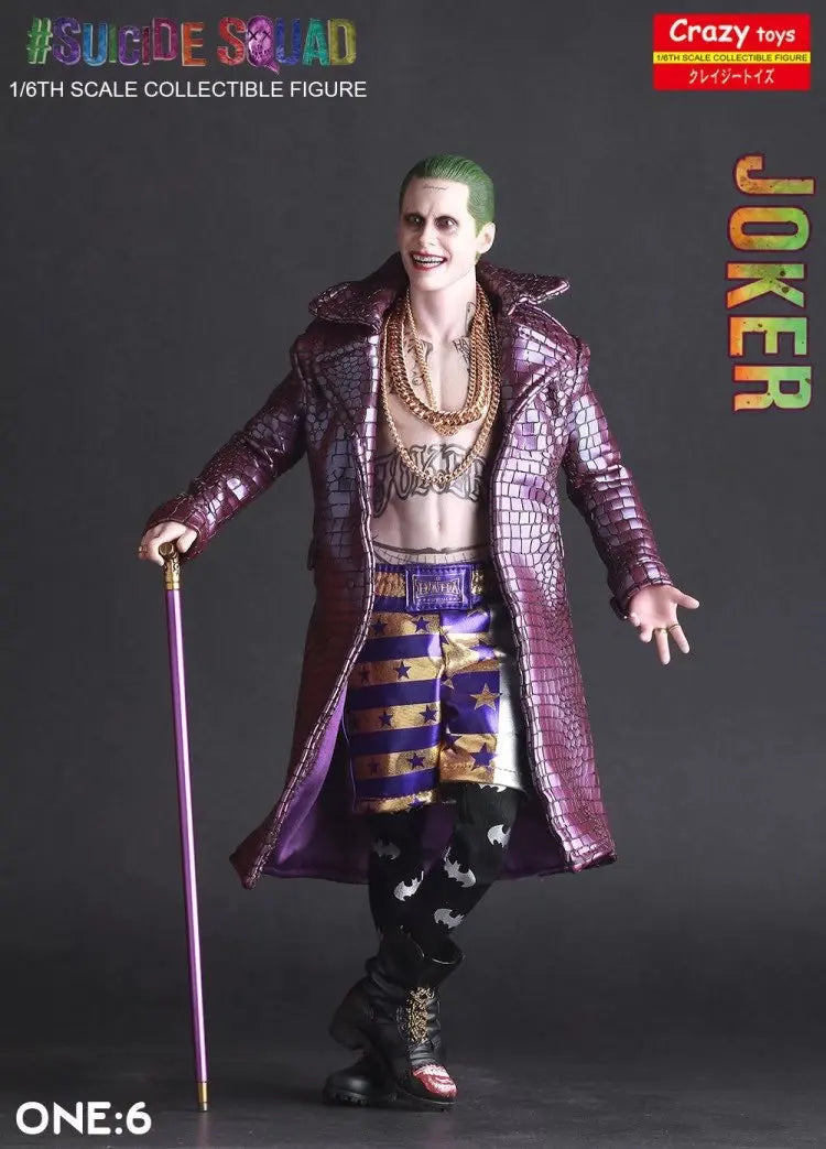 Crazy Toys 1:6  Joker with Cloth Action Figure PVC Doll Anime Collectible Model Toys