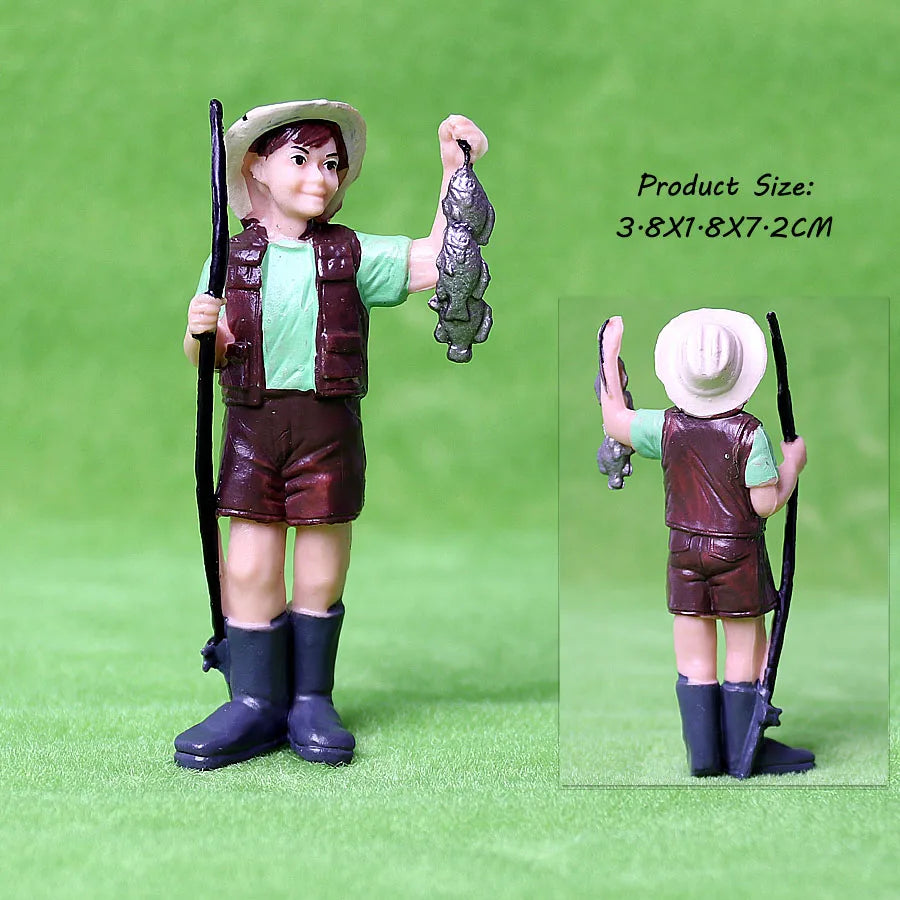 17 бр. Разнообразни симулационни фермерски хора Модели Фигурки за действие PVC кукла Фермерски персонал Фигурки Комплекти Образователни играчки за деца