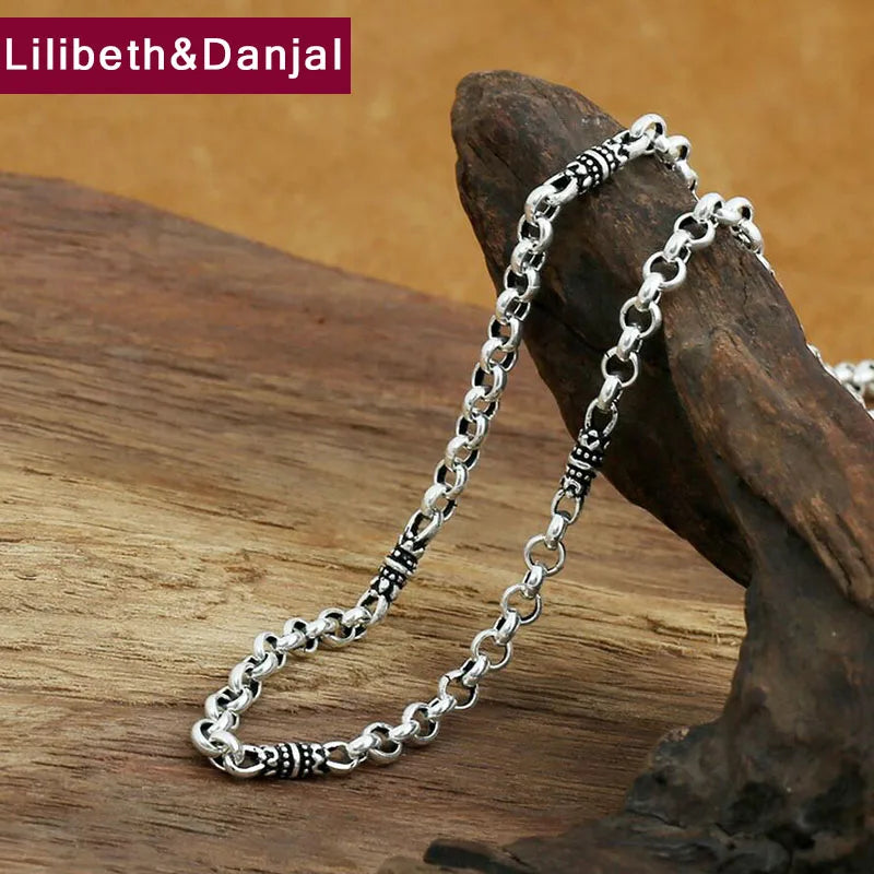 4mm Bambus Kette Halskette Anhänger 100% 925 Sterling Silber Mode Männer Frauen Luxus Designer Edlen Schmuck 2024 Neue In Geschenk GN20