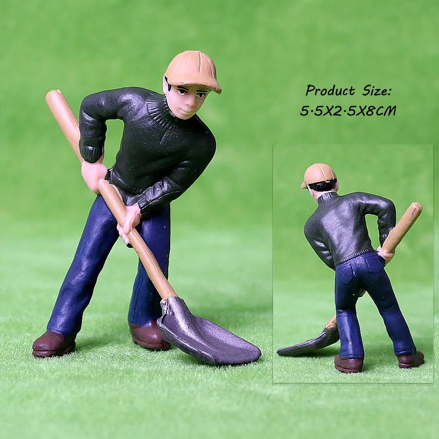 17 бр. Разнообразни симулационни фермерски хора Модели Фигурки за действие PVC кукла Фермерски персонал Фигурки Комплекти Образователни играчки за деца