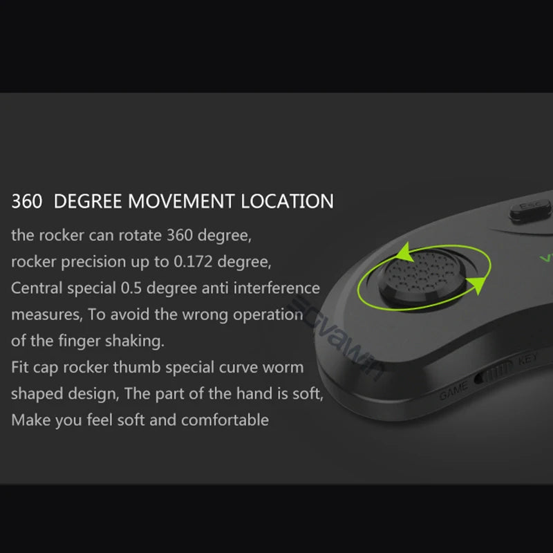 Shinecon Universal VR Controller Wireless Fit For Bluetooth Remote Joystick Gamepad  Music Selfie 3D Games for iPhone Android PC