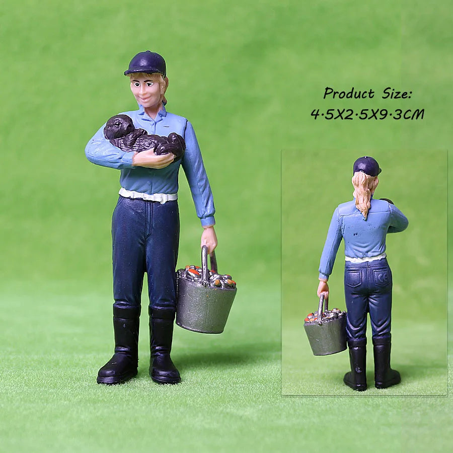 17 бр. Разнообразни симулационни фермерски хора Модели Фигурки за действие PVC кукла Фермерски персонал Фигурки Комплекти Образователни играчки за деца