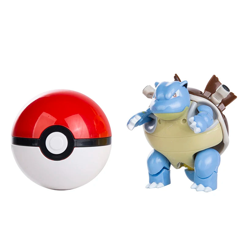 New Pokemon Figures Genuine Original Box Pikachu Charizard Greninja Pocket Monster Pokeball Action Deformation Model Toys Gift